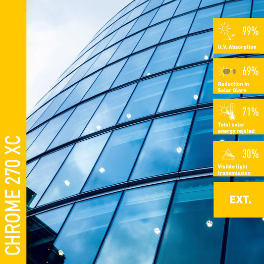 CHROME 270 XC - Film Solaire Argent Pose Extérieur - 0,91m
