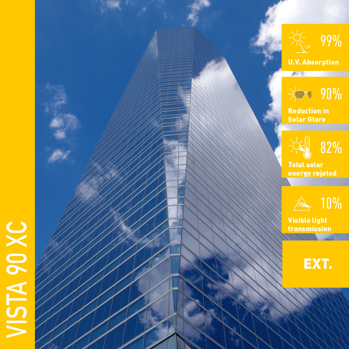 VISTA 90 XC - Film Solaire miroir sans tain - 1,52m