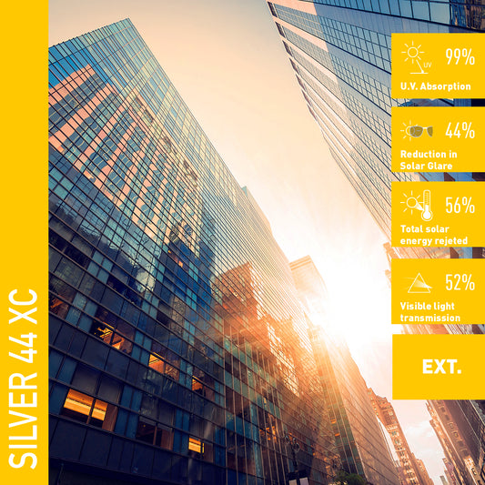 PLATINE 44 XC - Film Solaire Argent Pose Extérieur - 1.22m