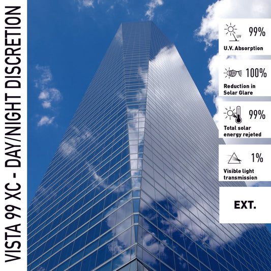 VISTA 99 XC Day/Night Discretion - Film miroir sans Tain Pose Extérieur - 1,52m